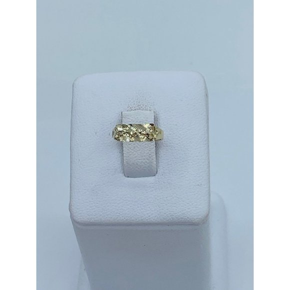 ❤️ 10k solid Gold Ring baby nugget size 1/5